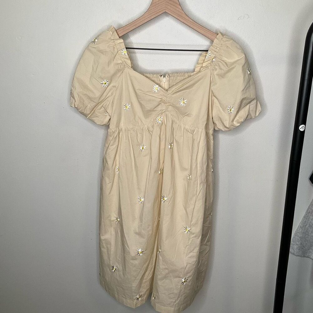 English Factory Embroidered Daisy Babydoll Dress